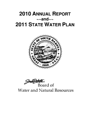 ANNUAL REPORT STATE WATER PLAN Denr Sd  Form