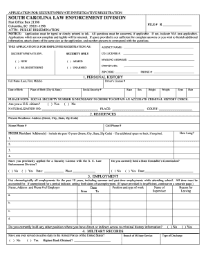 Sled Security Application Form