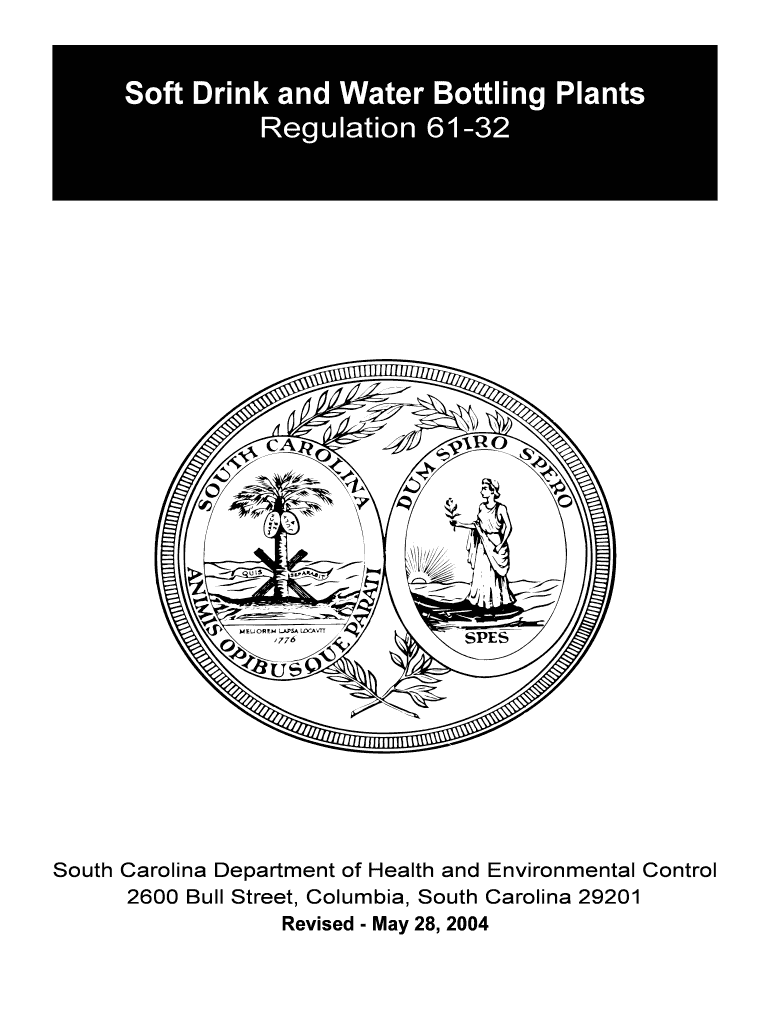 S C Regulation 61 32  Soft Drink and Water Bottling Plants  Dhec Sc  Form