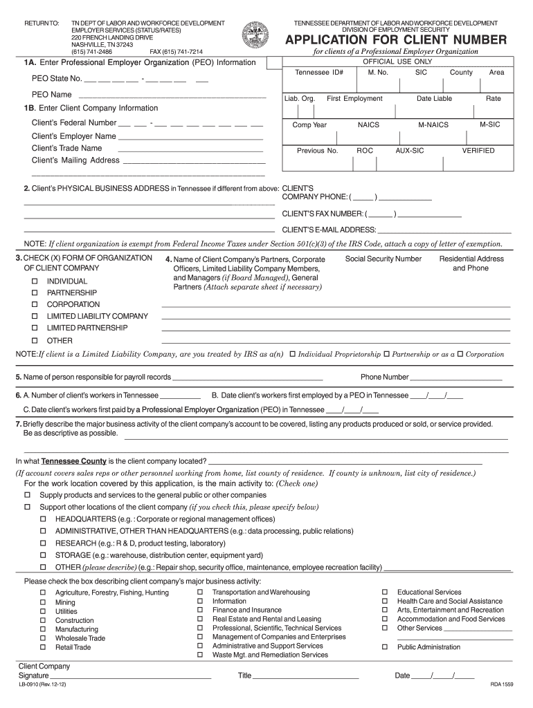  Client Number in Tamilnadu  Form 2012