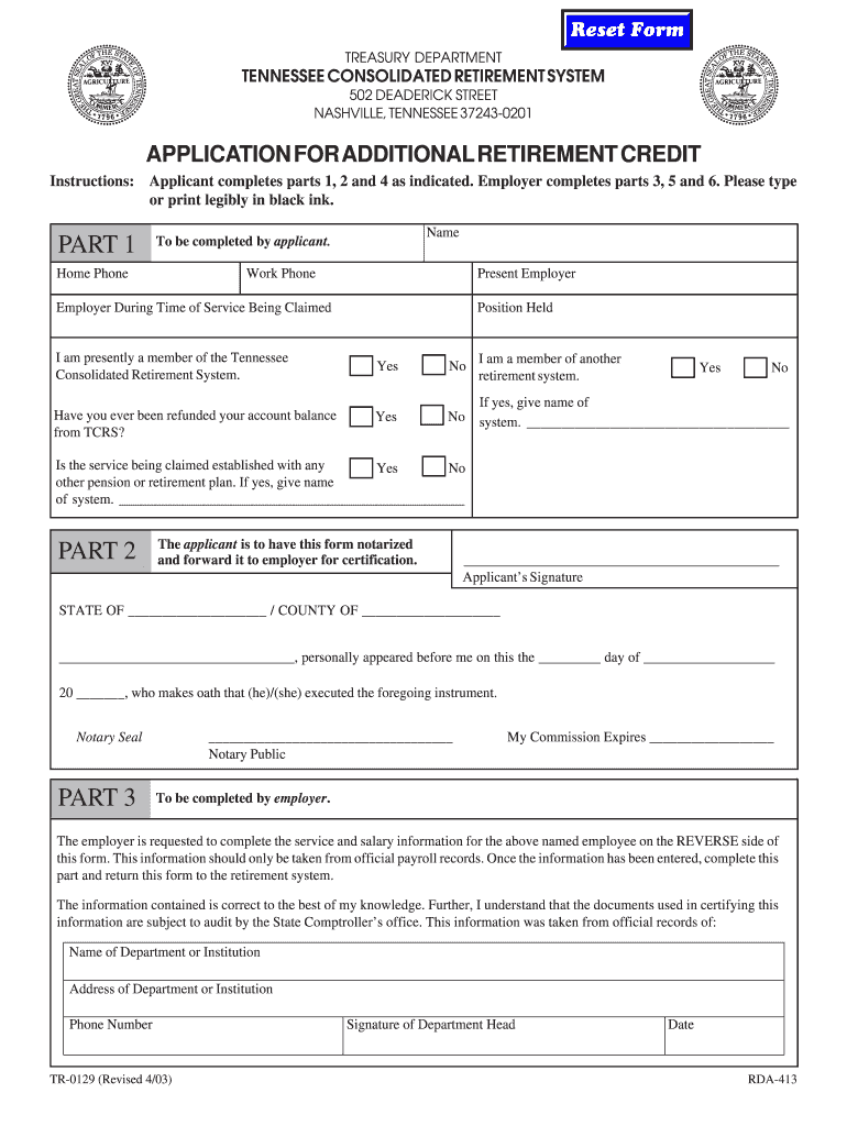 Tcrs Forms