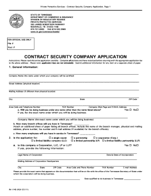 Contract Security  Form