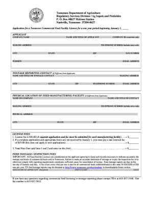 Tn Commercial Feed Application Form