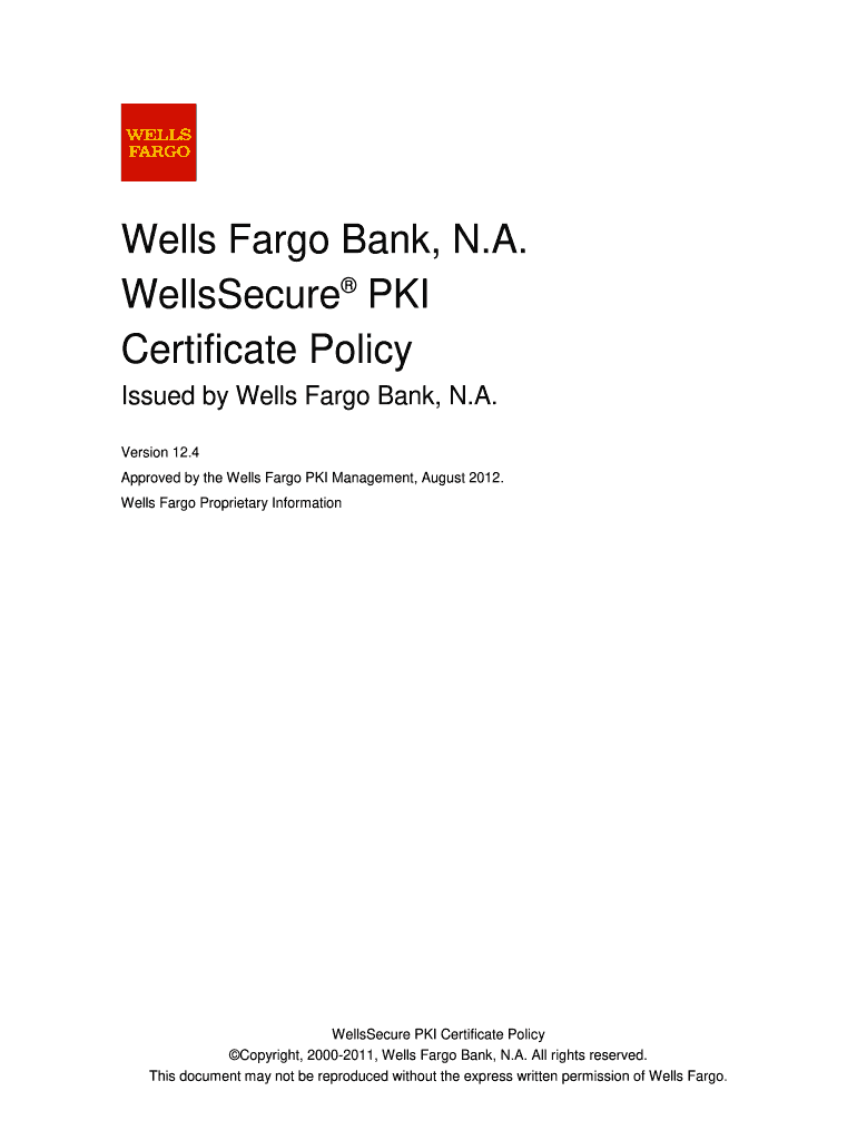 Wells Fargo Letterhead  Form