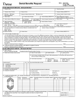 Aetna Dental Fillable Claim Form