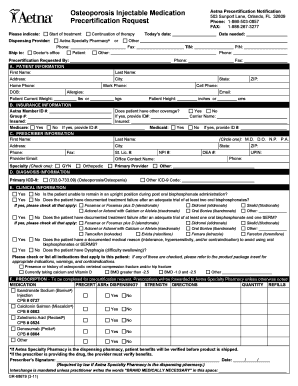Aetna Injection Forms