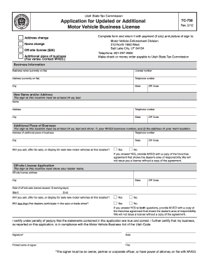 Tc 758 Form