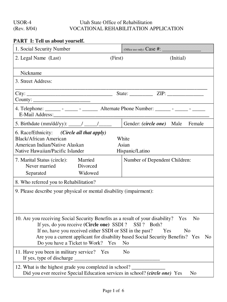 Usor Application  Form