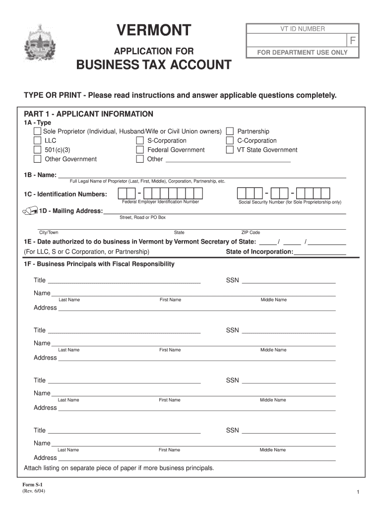  Vermont Business Tax Form 2020