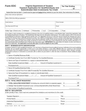 Department of Taxation Va Form Edc