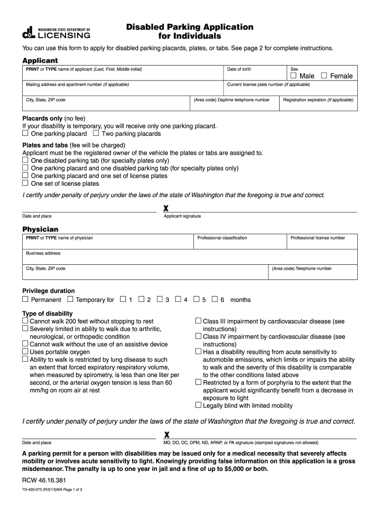  Td 420 073 Form 2019