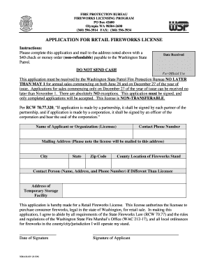 Wsp Fireworks Permit Form