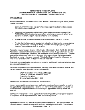 Instructions Page 1 of 7 INSTRUCTIONS for DSHS Dshs Wa  Form