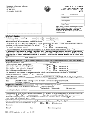 Lep Compensation Form Washington State