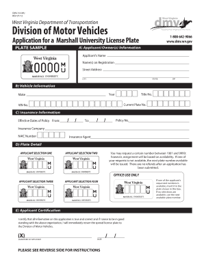 Plate Detail Total Fee West Virginia Department of Transportation Transportation Wv  Form