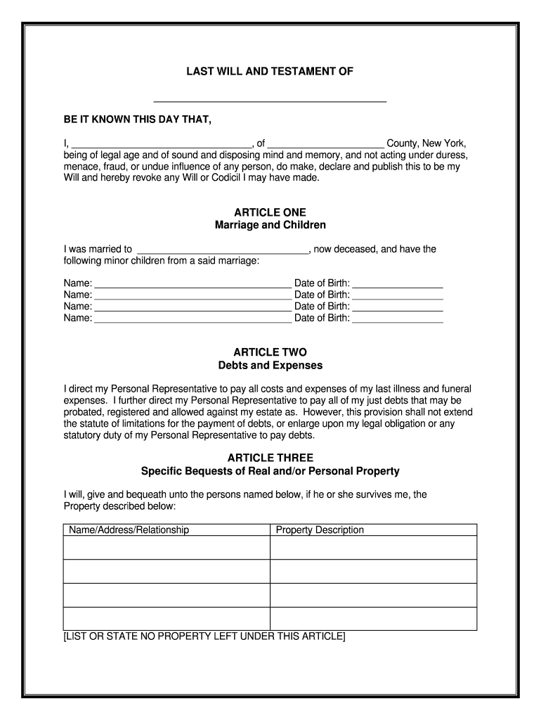 NY WIL 1703 PDF  Form