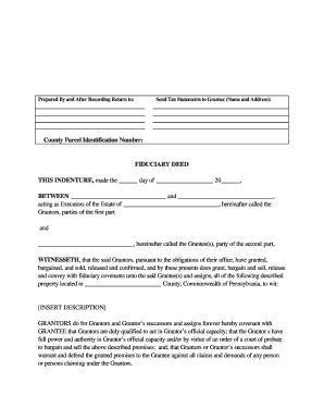 Fiduciary Deed  Form