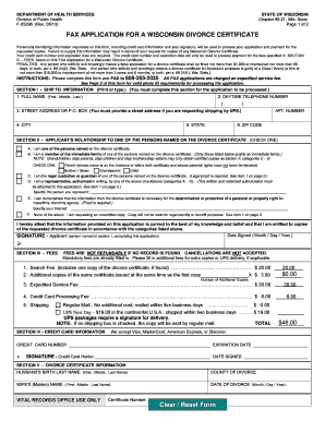 Wisconsin Divorce Forms PDF