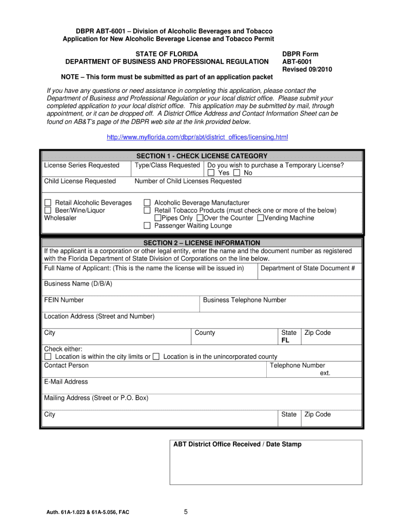  Abt 6001 Form 2013