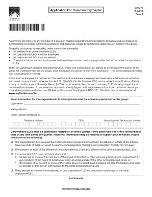 Common Paymaster Agreement Form
