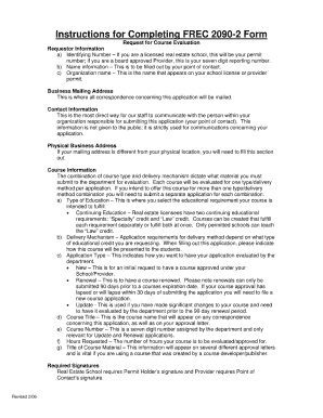 2090 2 Application Frec  Form