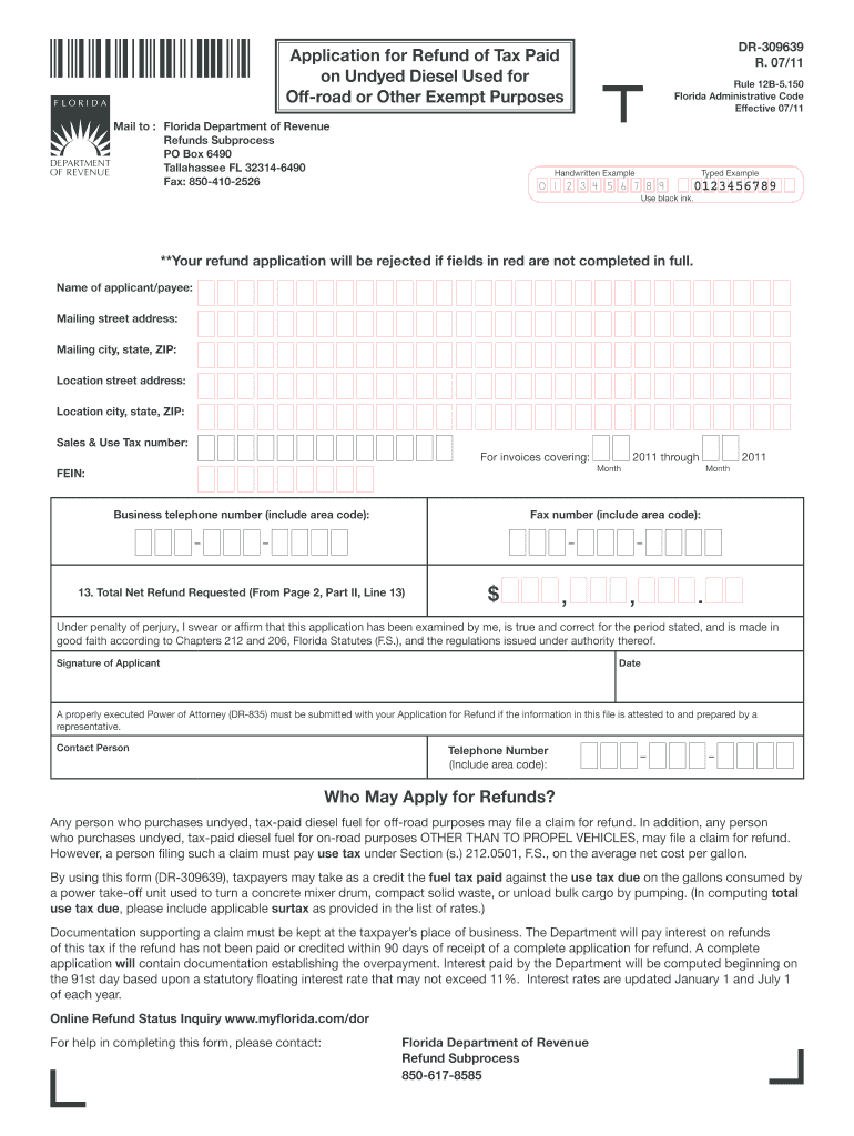 Dr 309639 Form