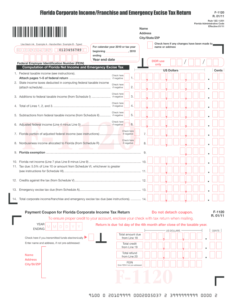  F 1120 Form 2020