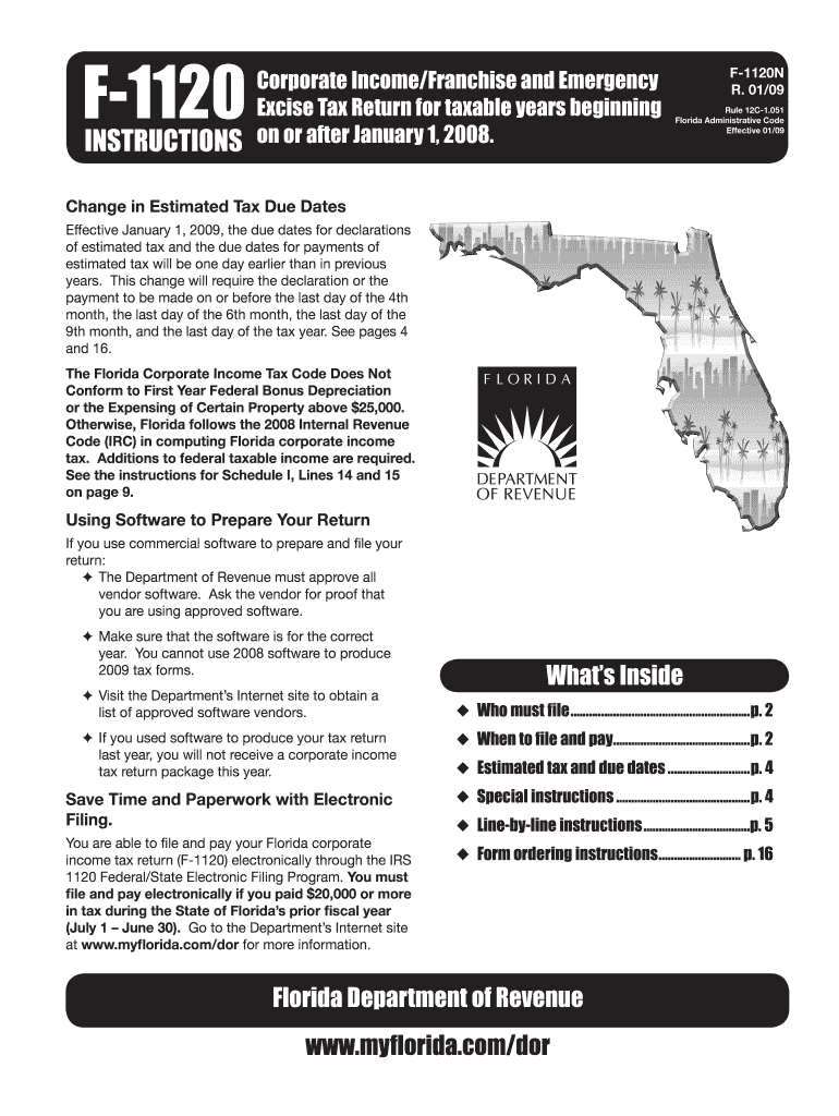  Fl F 1120 Instructions Form 2022