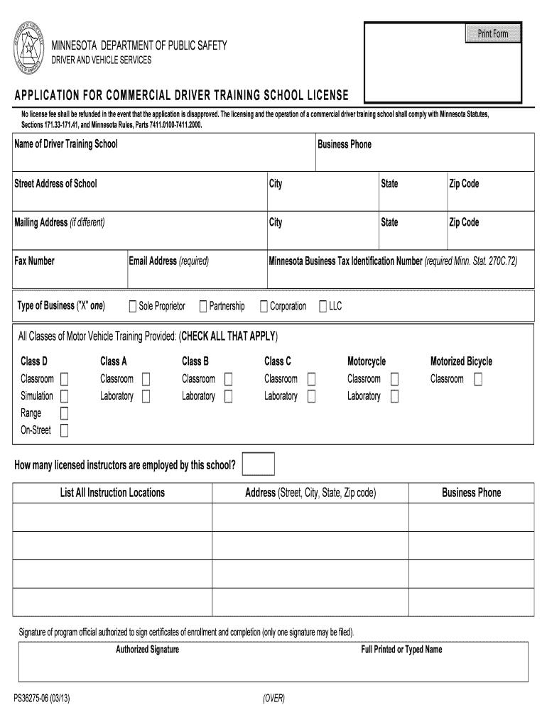 Commercial Driver Fillable Application Form