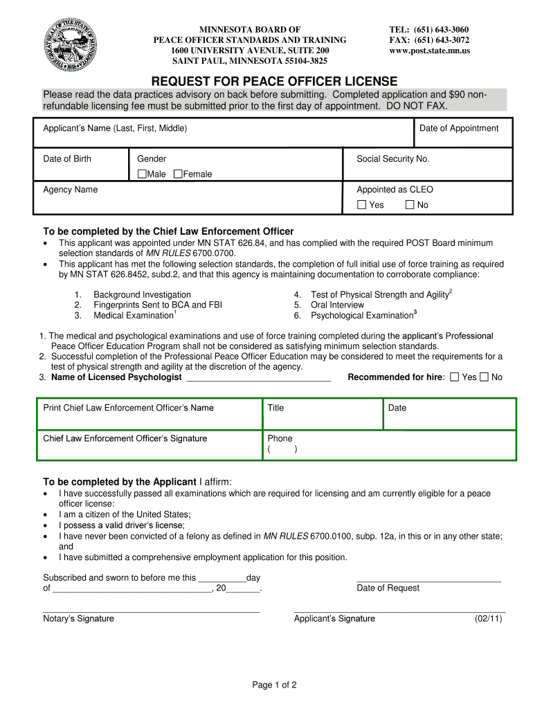 Minnesota Board Dps Mn  Form