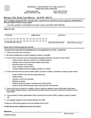 Test Waiver Form