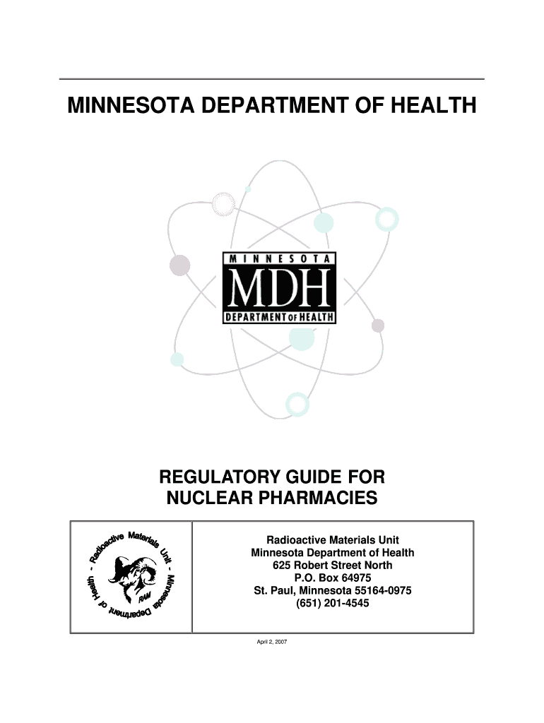 Nuclear Pharmacy Minnesota Department of Health Health Mn  Form