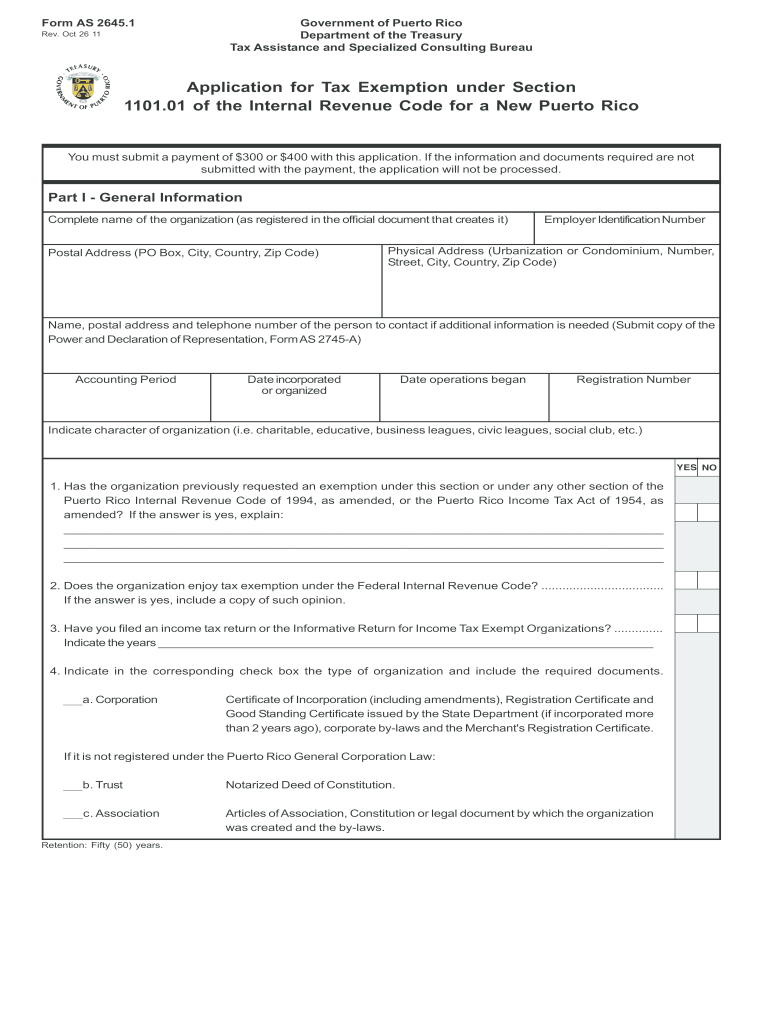  Puerto Rico Question About Form as 26451 2011