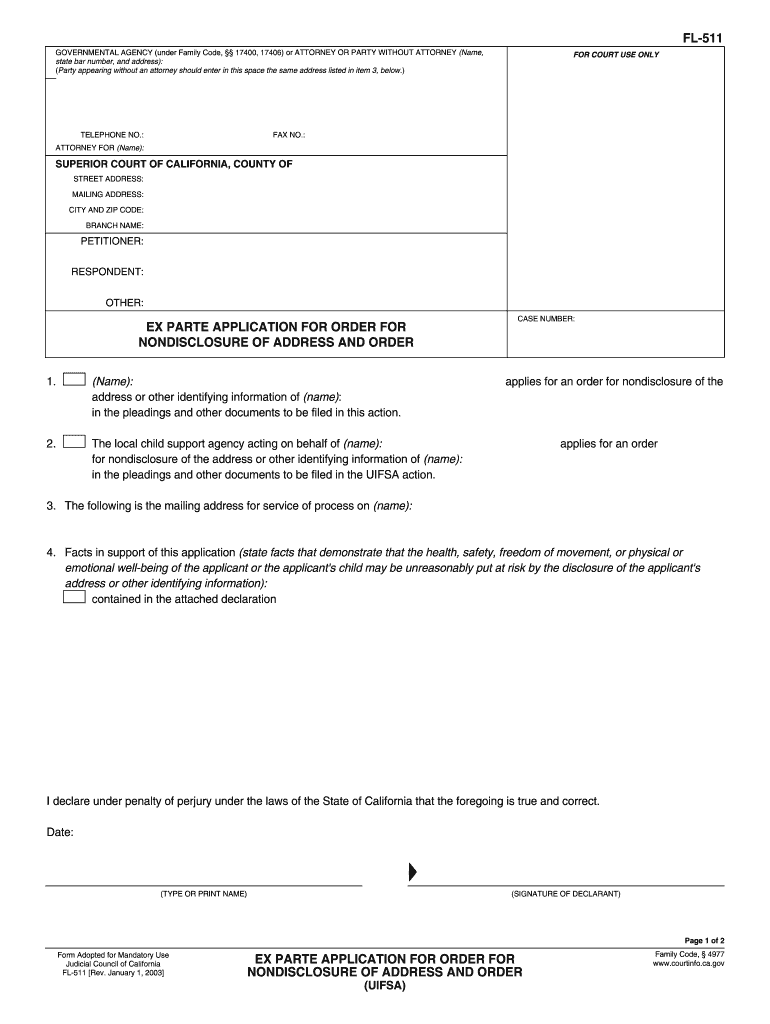 Help with Fl 511 California Form