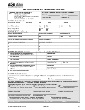 Taa Application De8309  Form