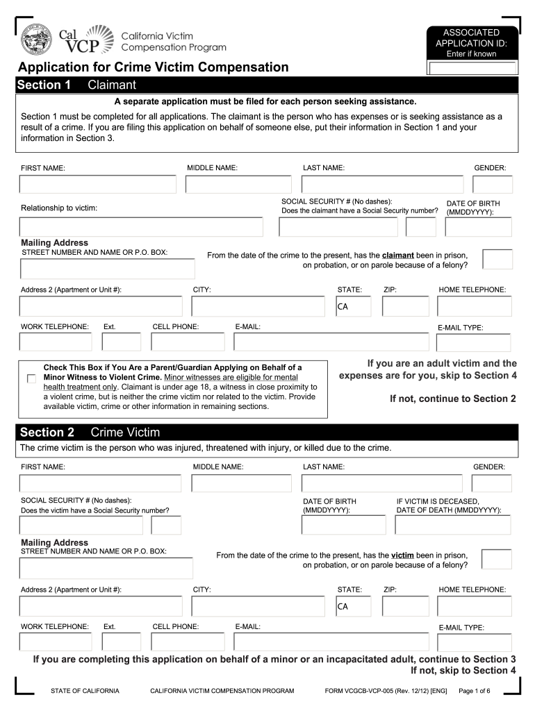  Vcgcb Forms 2012