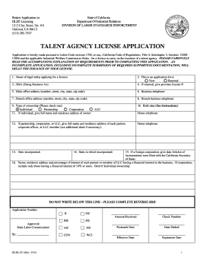  Talent Agent License 2009