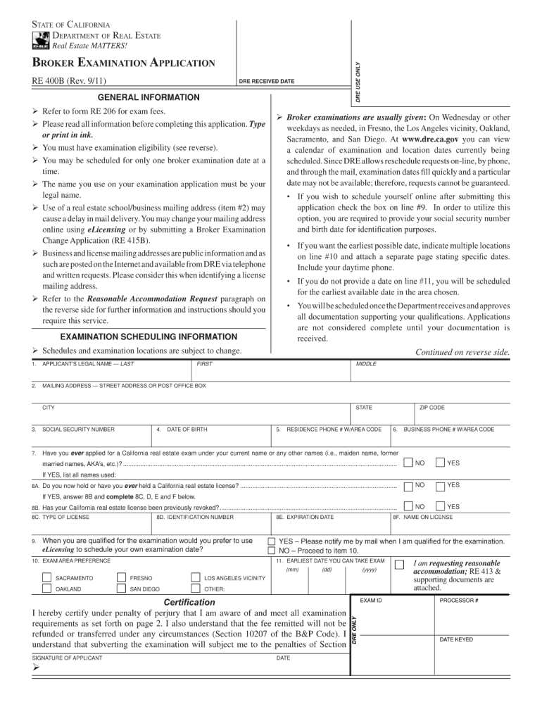  Re 400b  Form 2011