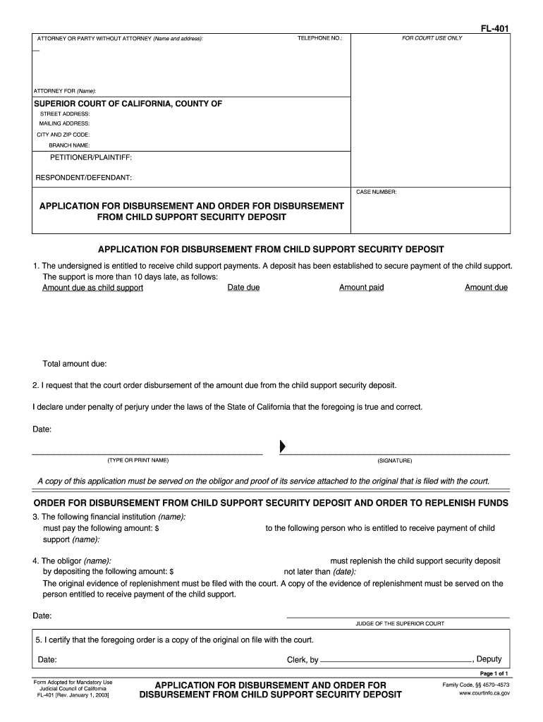 Fl 401  Form