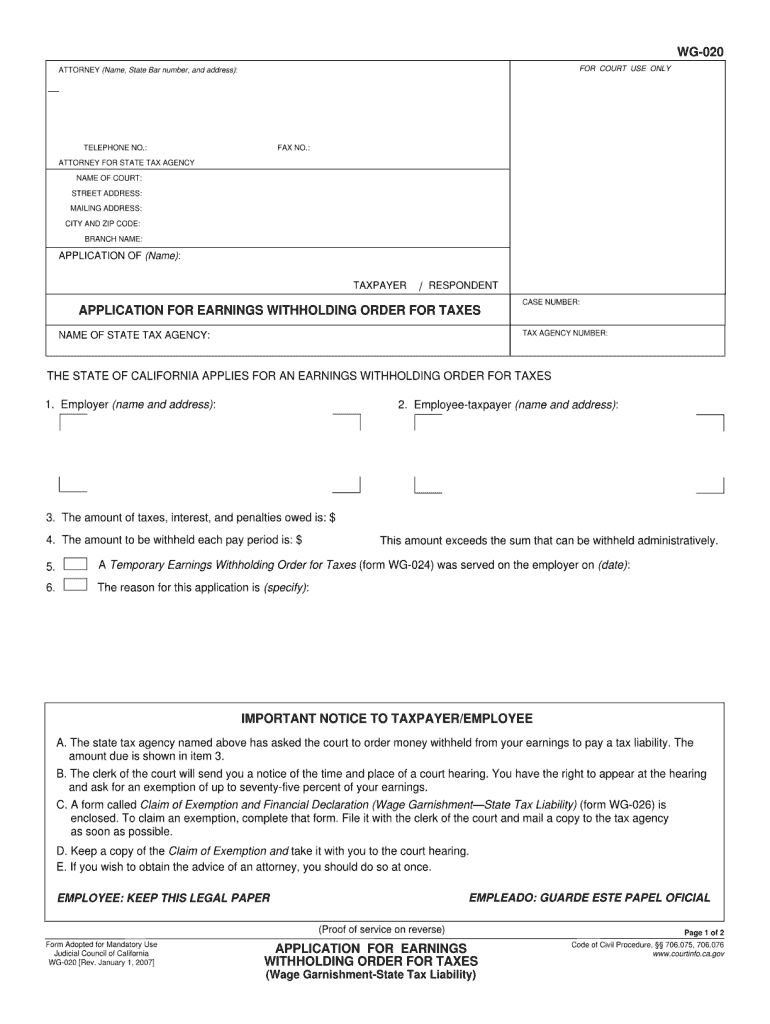 Wg020 Tax Download  Form