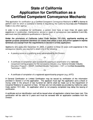 State of California Cccm Renewal  Form