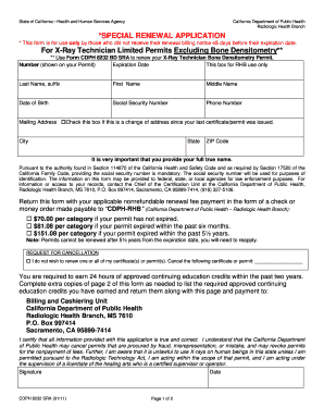 Cdph 800 Sra Form