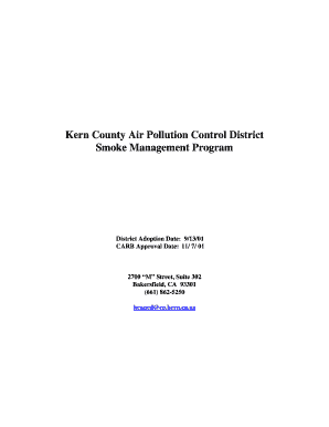 District Program 11 07 Kern County Air Pollution Control Arb Ca  Form
