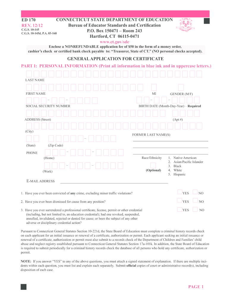 Connecticut Other Forms