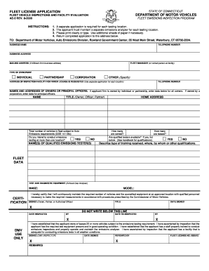 Fleet License Application the State of Connecticut Website  Form