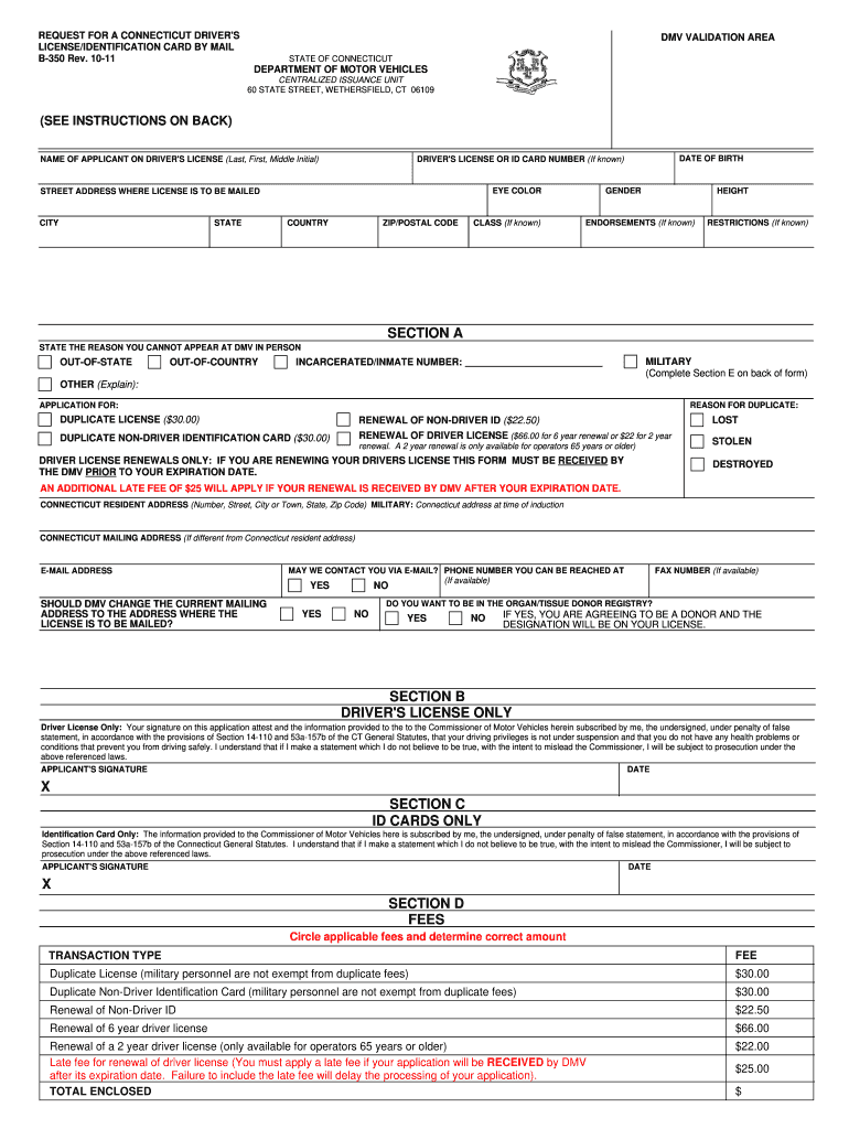 Aaa License Replacement Ct  Form