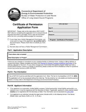 Deep Certificate of Permission Application  Form