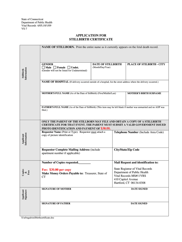  Baby Death Certificate Template 2009-2024