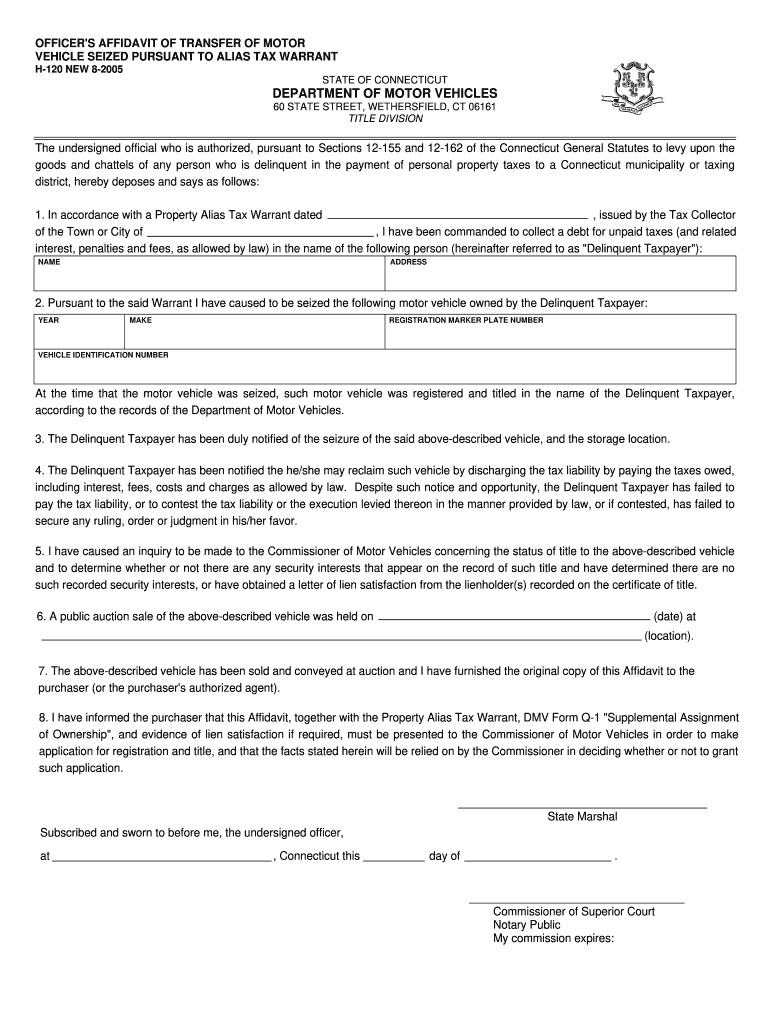  Ct Dmv Q1 Form 2005