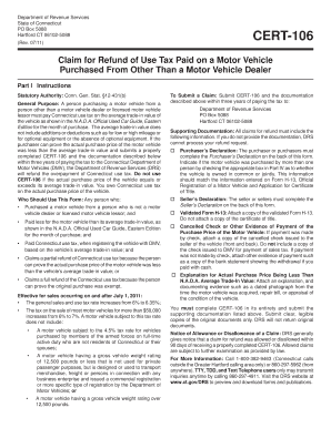 Cert 106 Ct  Form